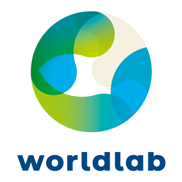 Das Bild zeigt das Logo der Marke Worldlab mit Schriftzug darunter.