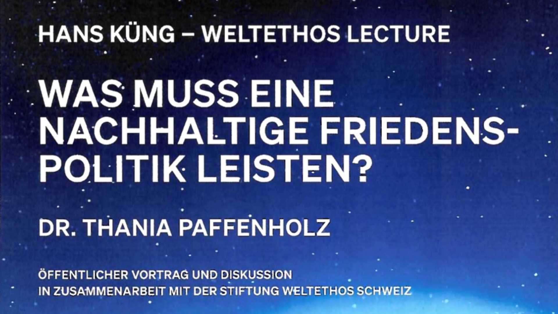 Das Titelbild der 2. Weltethos Lecture