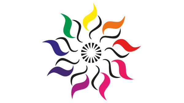 Das Bild zeigt das Logo des Parlament der Weltreligionen
